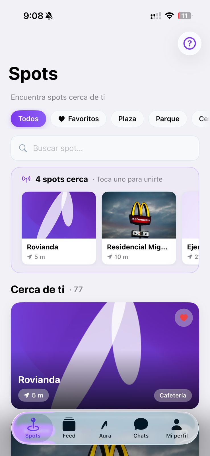 Spots activos: descubre quién está en tu ciudad